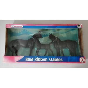 Vintage Rare Blue Ribbon Stables Horses By Kid Connection Toy Large NEW